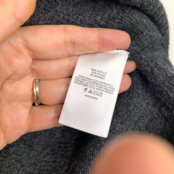 NWT EXPRESS Dark Grey Mock Neck Tunic Sweater Sz XS - Picture 9 of 13